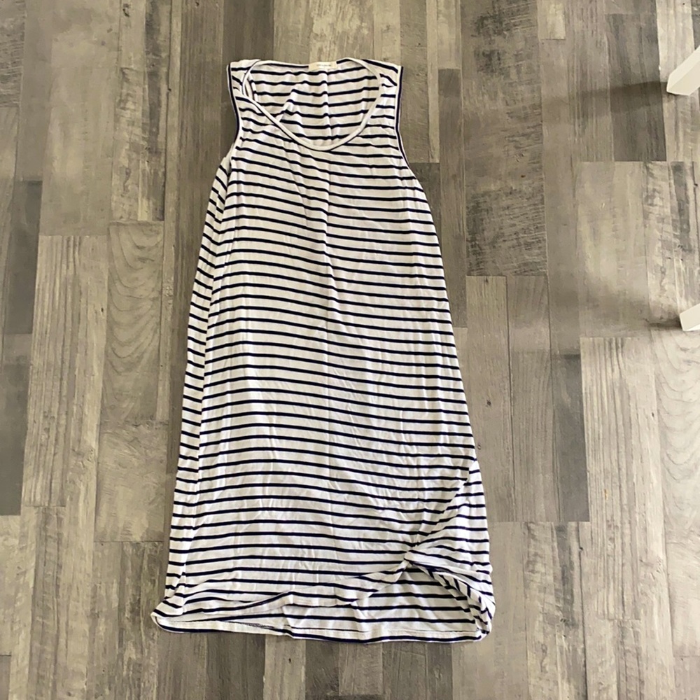 Navy and White Tie Dress